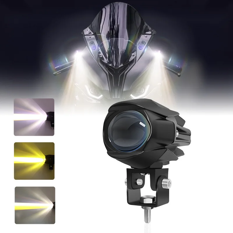 

Car and motorcycle spotlight LED modified external lens water bird single eye double light auxiliary headlight