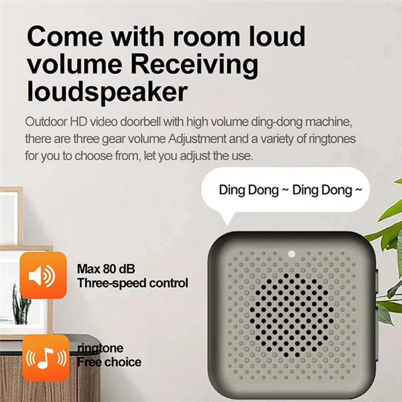 BNVN-Smart Doorbell Kit With Simulation Fake Camera Door Bell Camera Doorbell LED Flash For Homes Offices Stores