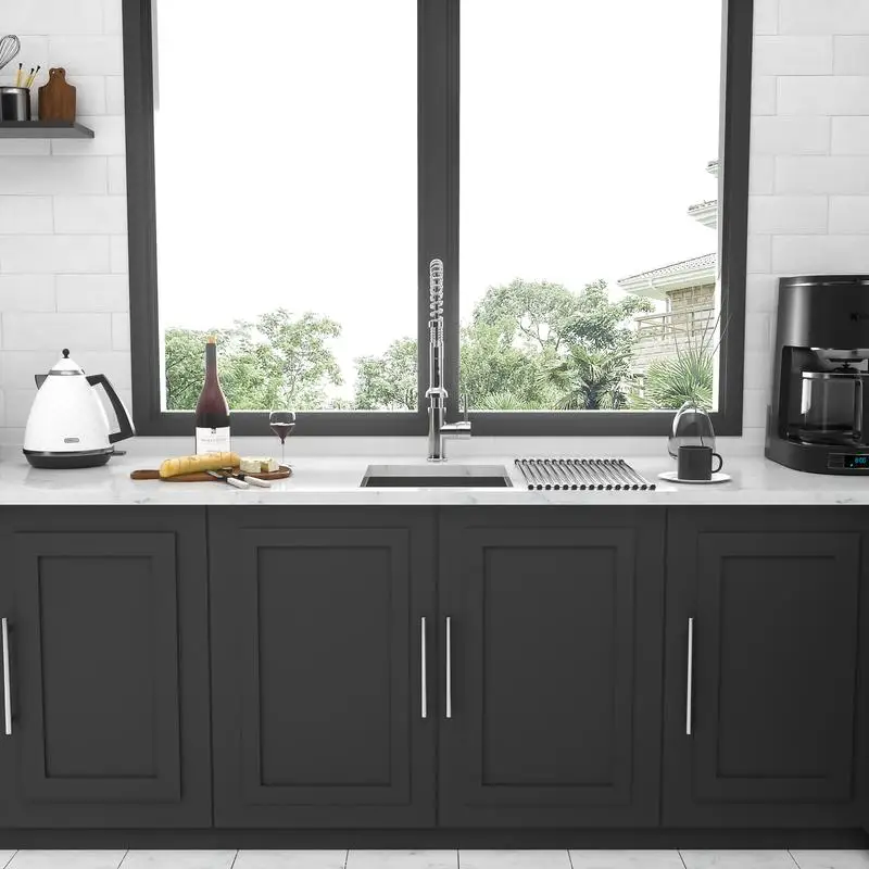 حوض مطبخ من الفولاذ المقاوم للصدأ مقاس 13 بوصة، مقاس 16، حوض فردي عميق 9 بوصة، أبعاد 13 بوصة × 15 بوصة × 9 بوصة