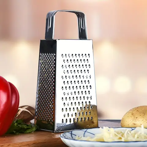 Cucumber slicer, multifunctional kitchen tool, four-sided shredder, stainless steel slicer, potato shredder with hand guard