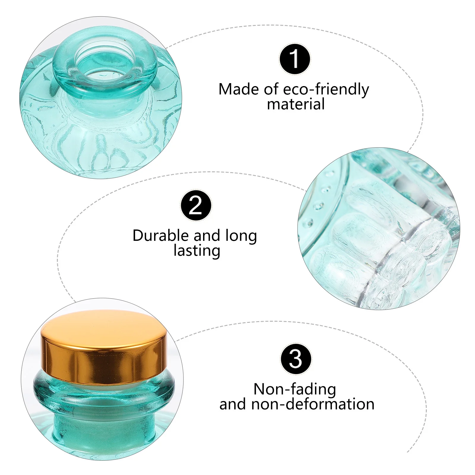 

2Pcs Essential Oil Aroma Bottles Carved Glass Refillable Perfume Storage Bottles for Aromatherapy Subpackaging Bottle