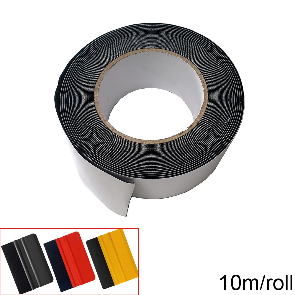 10m/roll 5cm Width Felt Edge Cloth for Vinyl Card Squeegee Window Tinting Car Wrap Scraper Car Vinyl Wrap Scraper Protector Tool