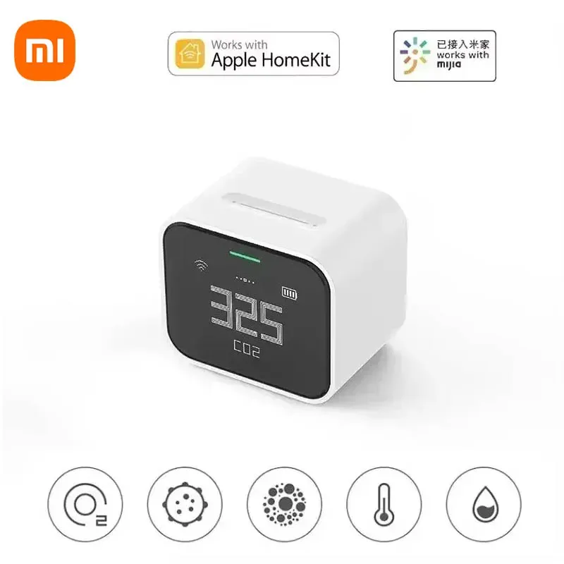 Xiaomi mijia Qingping Air Monitor Lite CO2 PM2.5 PM10 Temperature Humidity Detector Work Mi Home App HomeKit Air Monitor