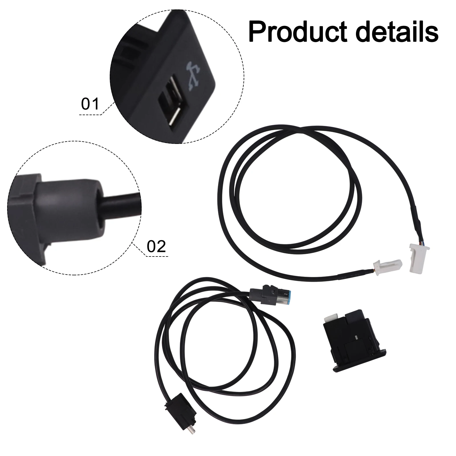 Audio Socket 28023-4BA0B Direct Installation Quick Installation Wear-Resistant Material 150CM Length AUX Connection