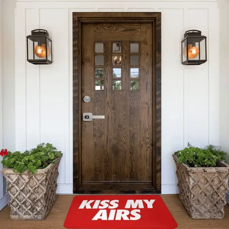 Personalized Kiss My Airs Doormat Mat Anti-Slip Entrance Kitchen Bath Balcony Rug Carpet 40*60cm Toilet Living Room Footpad