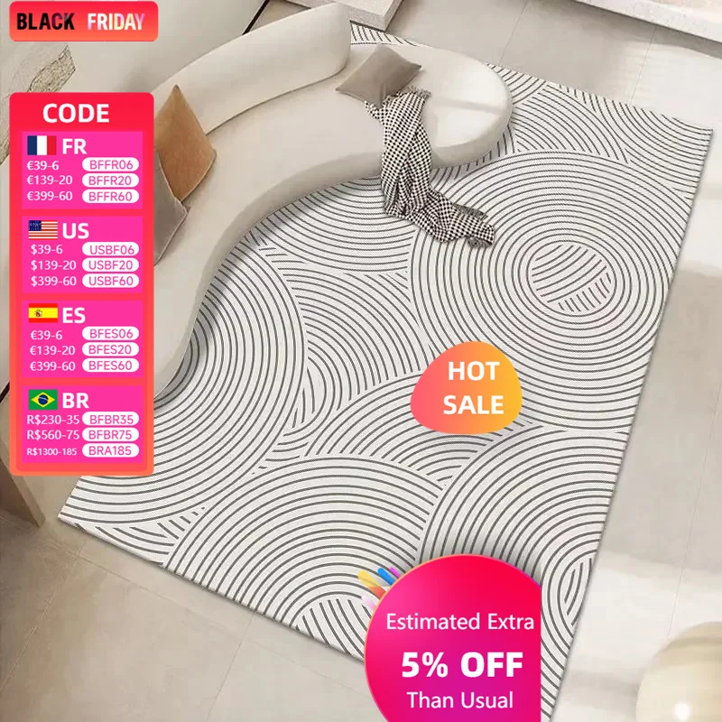 

Home Quiet Wind Imitation Cashmere Simple Home Large Area Living Room Imitation Cashmere Bedroom Carpet Rugs