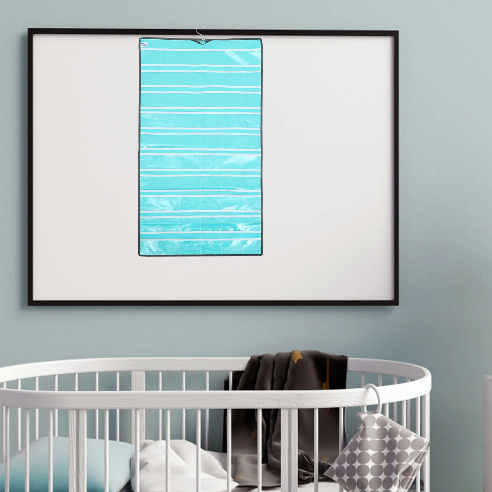 

Transparent Hanging Pouch Classroom Pocket Chart Flash Cards Holder Wall Mount Storage Organizer For School Office Home