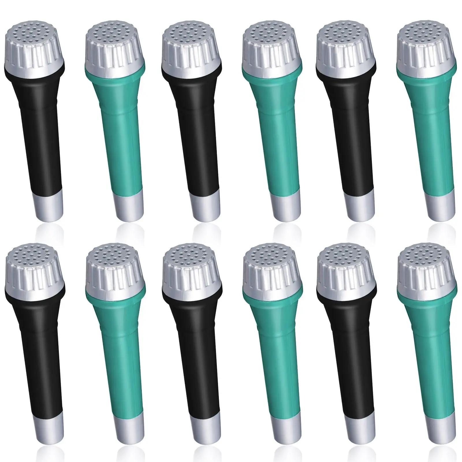 12 Pcs Kids Toys Simulation Children Microphone Pretend Play Party Favor Boy Prop Fake Plastic Toddler Novelty Toy Stage Show