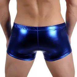 Fashion Club Men's Lace Up Patent Leather Boxers Underwear Underpants Shorts