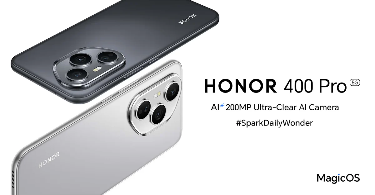 HONOR 400 Pro 5G Global Version Snapdragon 8 Gen 3 Smartphone 200MP AI Main Camera 6.7'' AMOLED Screen 6000 mAh 100W Wired