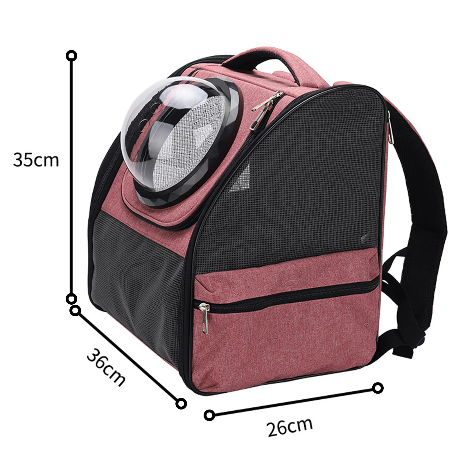 Simple Ventilation Breathable Space Capsule Pet Carrying Zipper Bag Large Capacity Shoulder Bag For Cat And Dog Travel