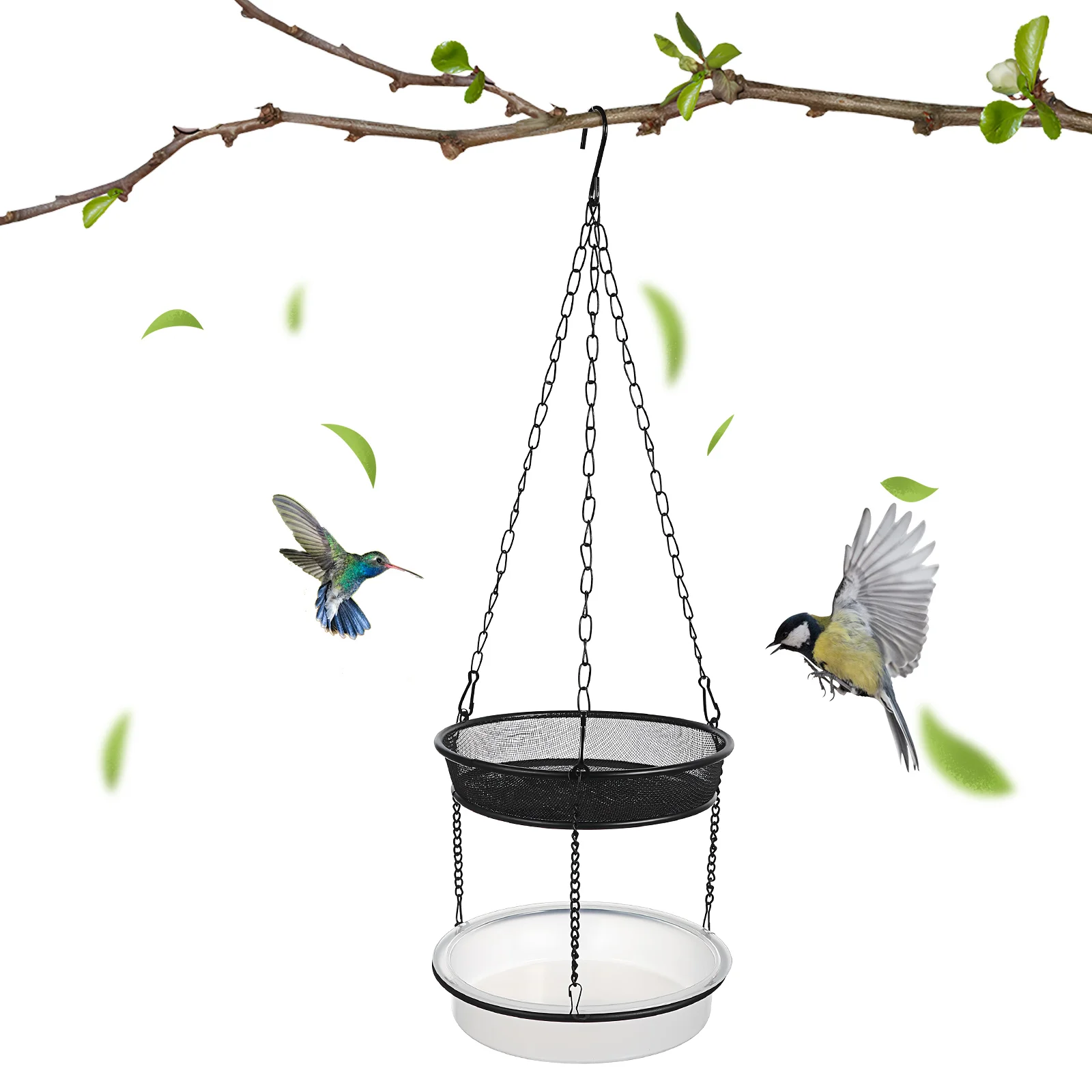 

Wrought Iron Bird Feeder Feeders For Outdoors Hanging Wild Outside Plastic Tray Water Dish