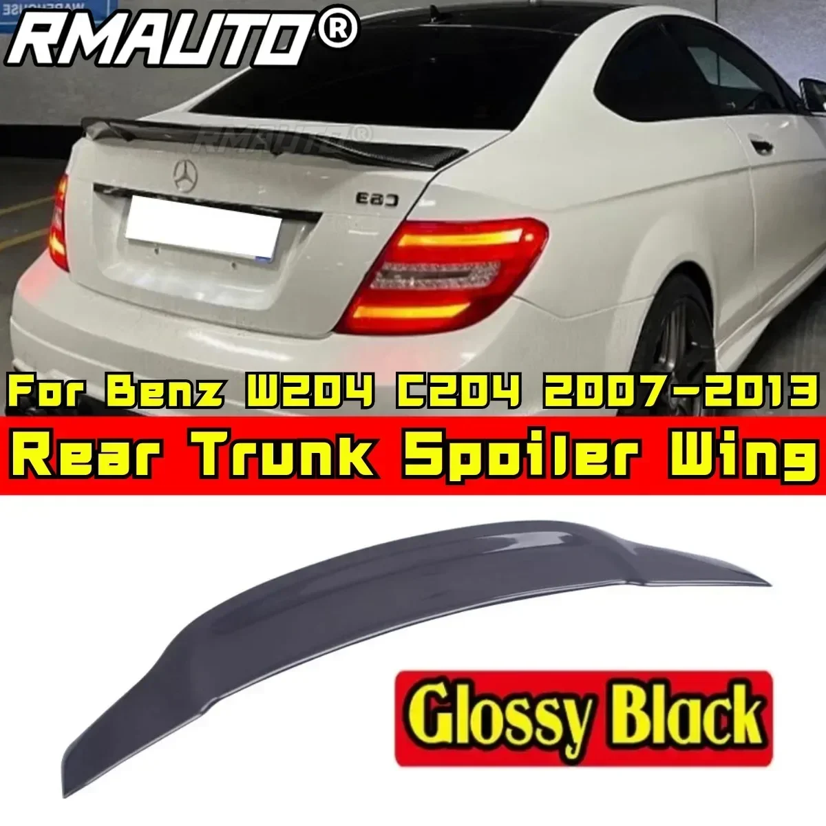 

Для Mercedes-Benz C-Class W204 C204 2Door Coupe 2007-2013 задний спойлер крыло внешняя часть автомобильный задний спойлер багажника автомобильные аксессуары