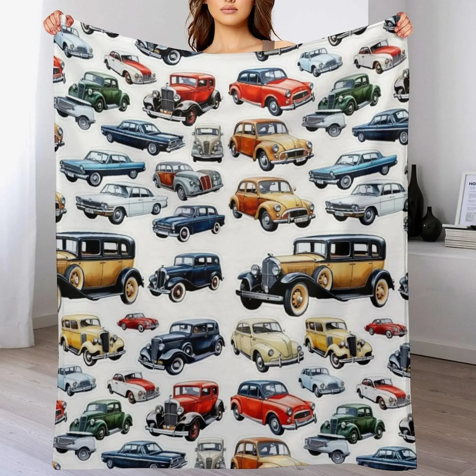 CAR COLLECTION Throw Blanket Hairy Moving Blankets For Bed manga Blankets