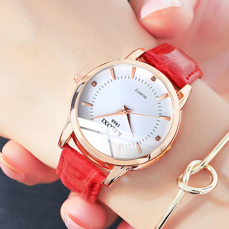 Marca das mulheres relógio de pulso luxo simples relógio de pulso de quartzo para mulheres cinto de couro moda negócios das mulheres relógio relojes de mujer