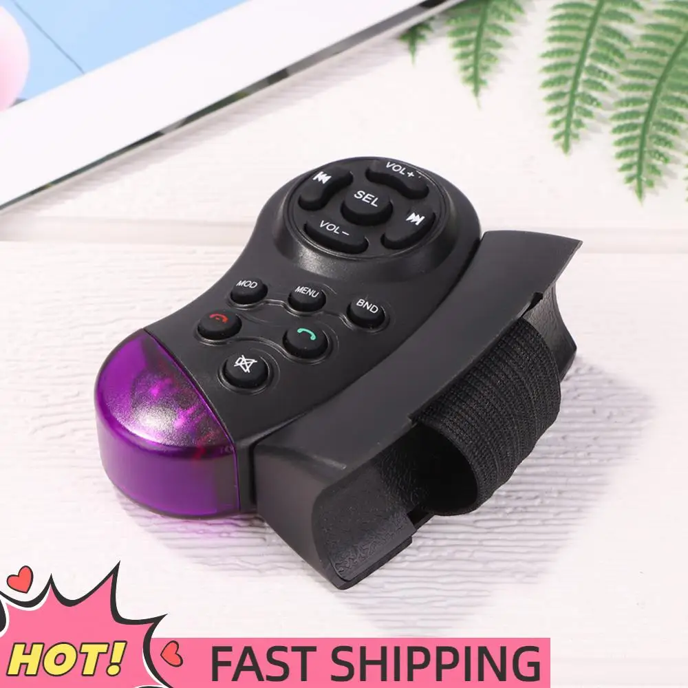 11-مفتاح عجلة توجيه سيارة التحكم عن بعد بطارية تعمل مركبة MP3 DVD زر ستيريو التحكم اللاسلكي لراديو السيارة DVD #1