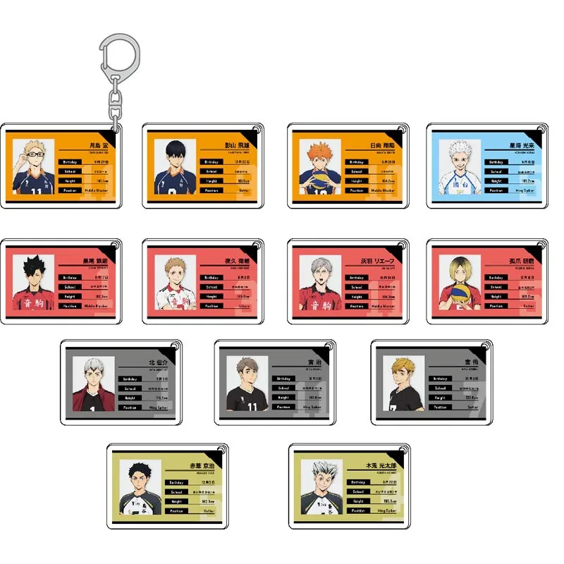 Хайкю!! Серия ID-карт, аниме-брелокHinata Shoyo, акриловый брелок для ключей, мужской брелок для ключей, женская милая сумка, кулон, орнамент, подарки для фанатов Хайкю!! Серия ID-карт, аниме-брелокHinata Shoyo, акриловый брелок для ключей, мужской брелок для ключей, женская милая сумка, кулон, орнамент, подарки для фанатов