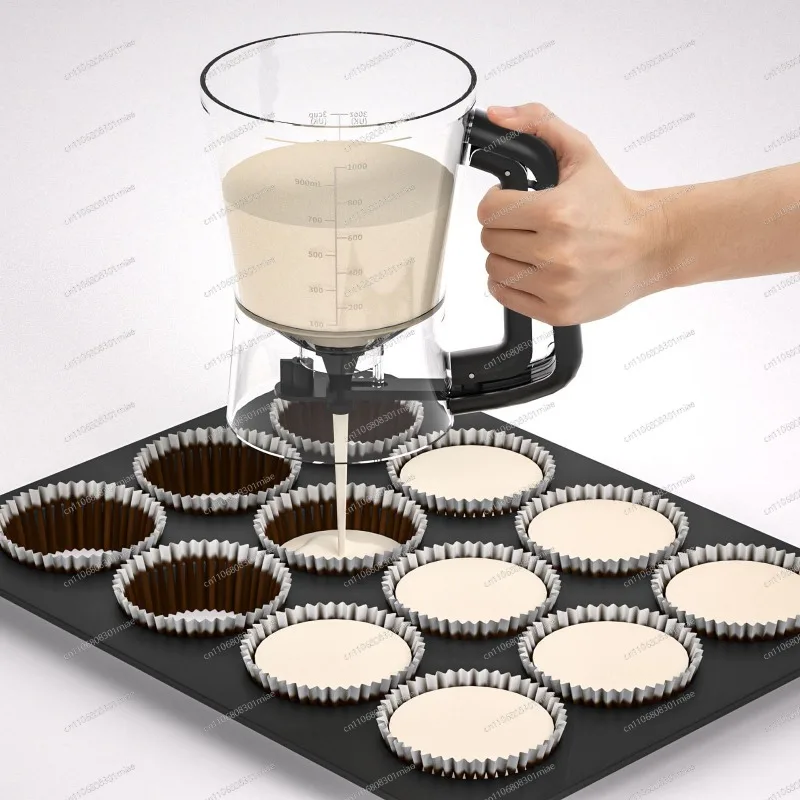 Batter Dispenser Funnel Cup Handheld Batter Separator Measuring Cup Baking Tool For Cupcake Making