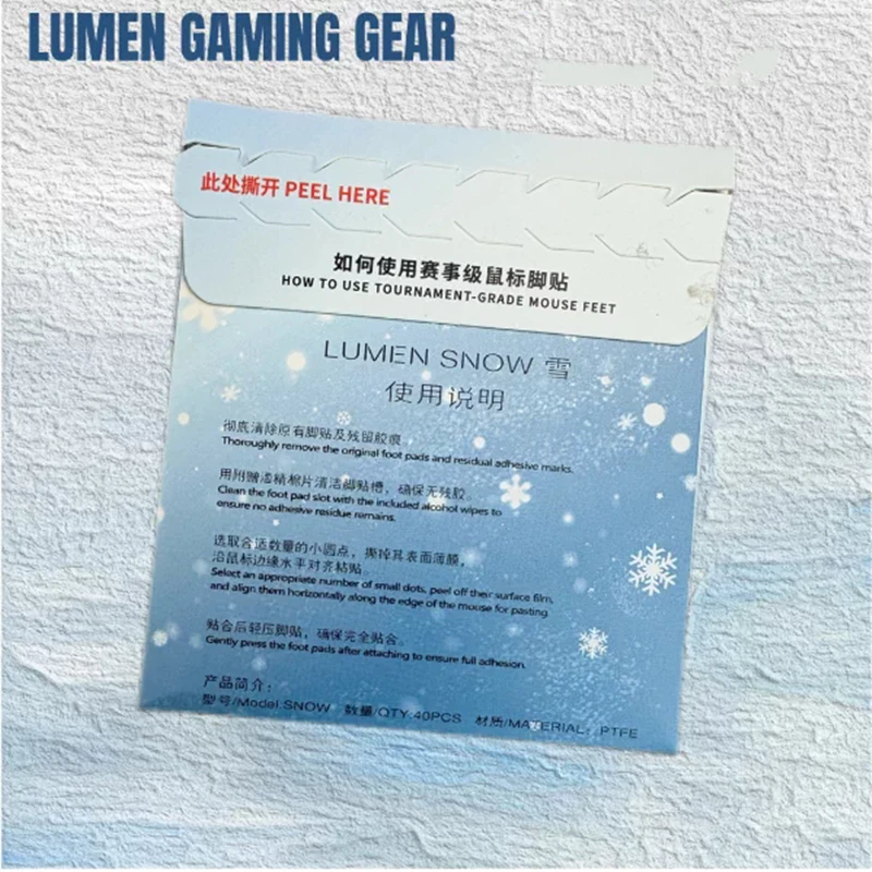 Lumen Gaming Gear Snow Dots Mouse Skates Universal DIY Ultra Smooth Low Friction Durable Mice Feet Glides For Glass Mouse Pad