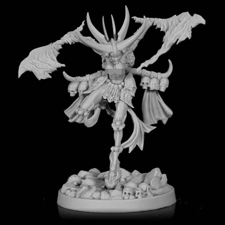 63mm Resin Model kit figure GK, Atriarchs of Onslaught, Skeleton Warrior Fantasy theme, Unassembled and unpainted kit