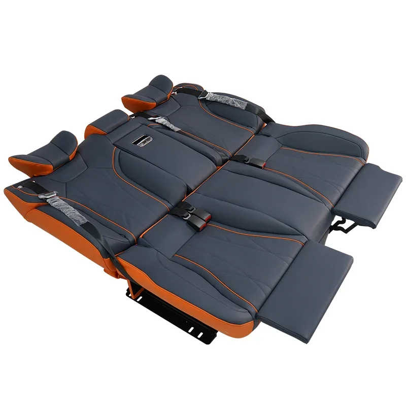 Reclining Luxury Camping Bed 3-Seater Rear Car Seat with Electric Backrest Split Seat