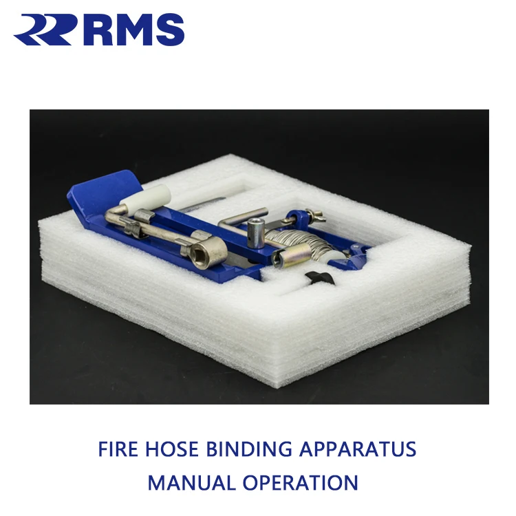 Portable manual fire hose coupling strapping machine crimping packaging machine