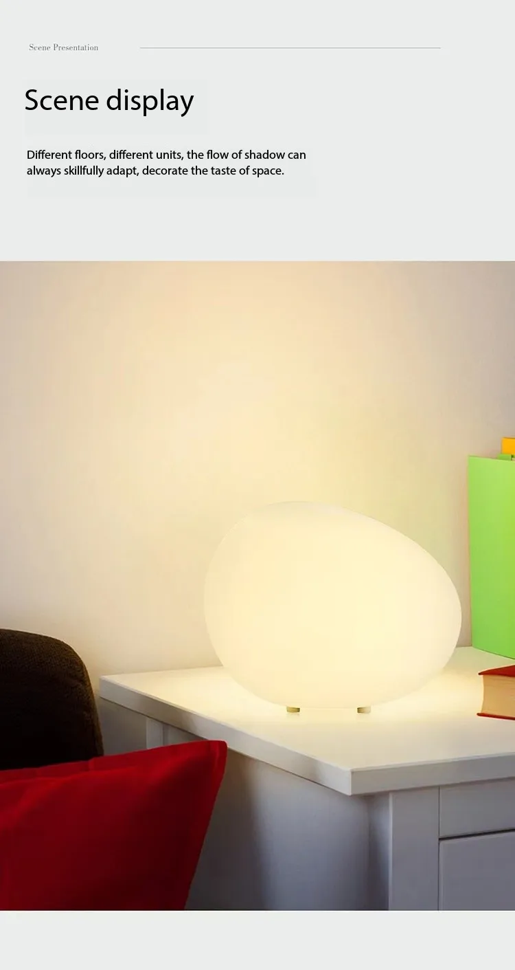 Cobblestone Night Light Modern Minimalist Atmosphere Table Top Decorative Lamp Romantic Desk Bedside Table Lamp