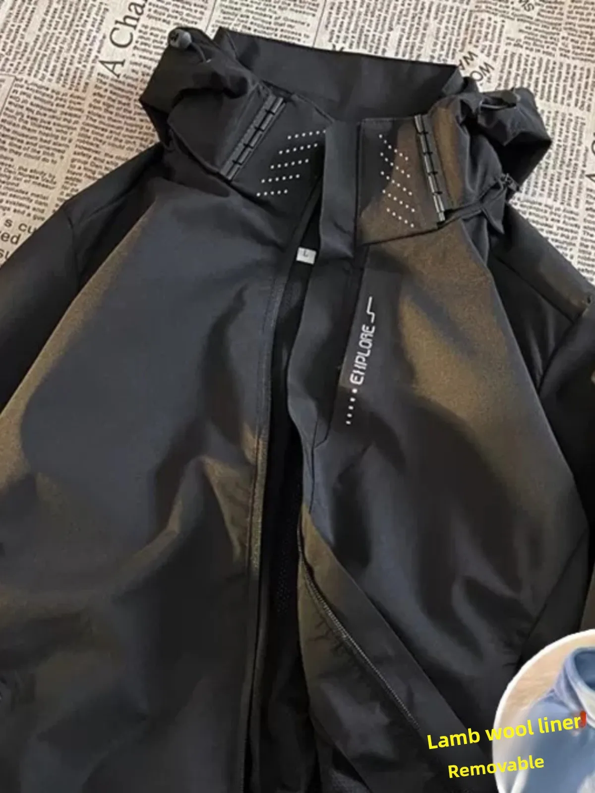 

Men's Outdoor Windproof Waterproof Spring Autumn Jaet American Sle Sports Coat Stand Fit Zipper Decorated Polyester