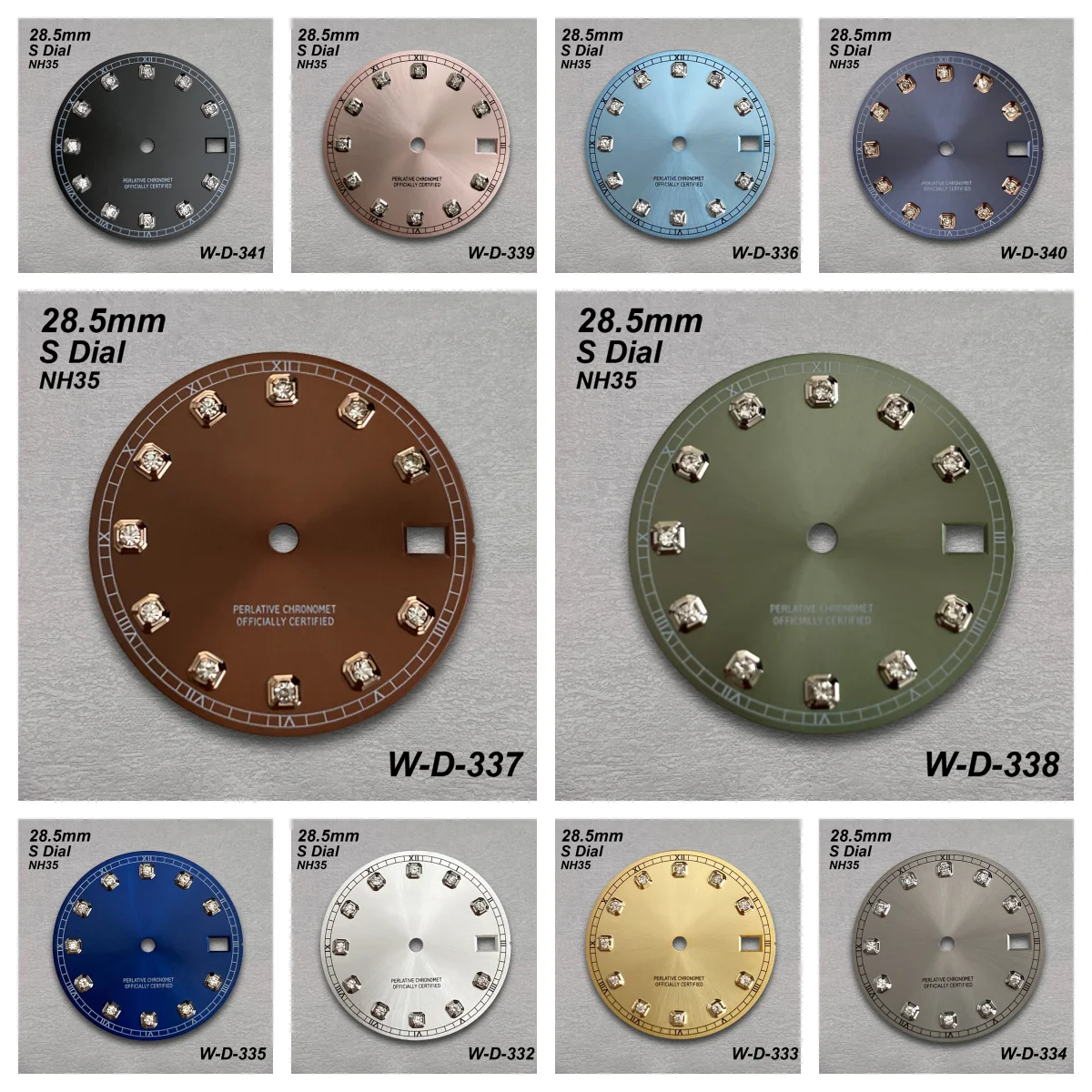 

28.5mm S Logo Diamond NH35 Dial Suitable for NH35/NH36 Movement Watch Modification Accessories High Quality NH35 Accessories ﻿