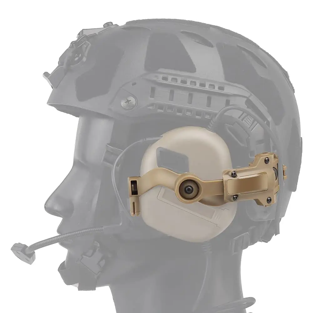 Тактическая Подставка для наушников BOOIU, адаптер для наушников с возможностью вращения под несколькими углами, комплект адаптеров для шлема, подходит для OPS Core ARC Rail