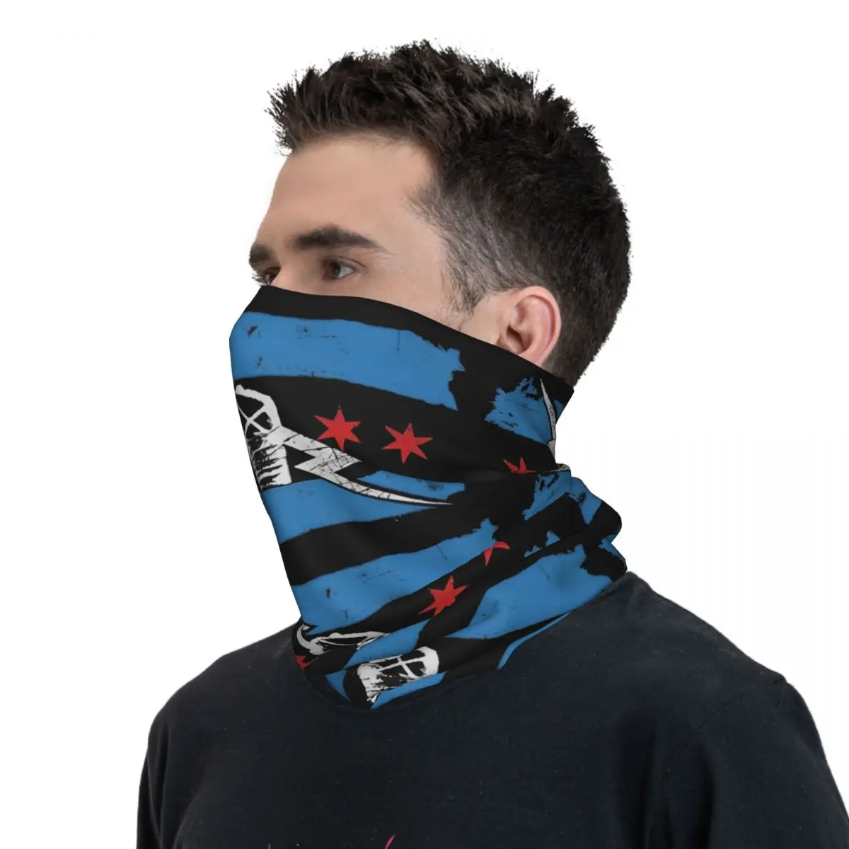 CM Punk WWE Bandana Neck Cover Printed Mask Scarf Multifunction Headband Outdoor Sports For Men Women Adult Breathable