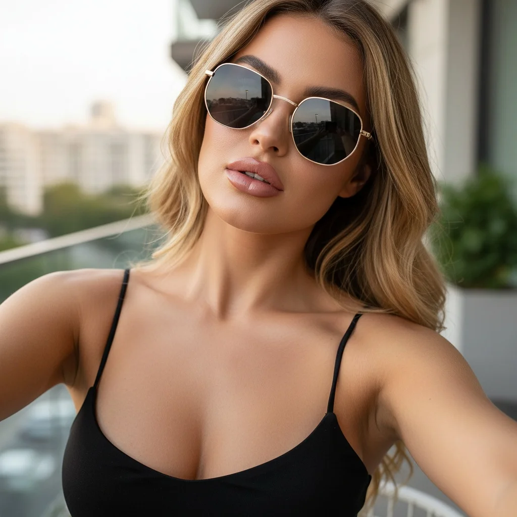 Men's And Women's Matching Fashionable Retro Metal Frame Sun Glasses With Uv Protection8871