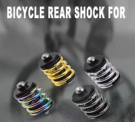 

LRear Shock Absorber Double Spring Rear Shock Absorber Spring Suspension Titanium/Steel Axle For Brompton Folding Bike