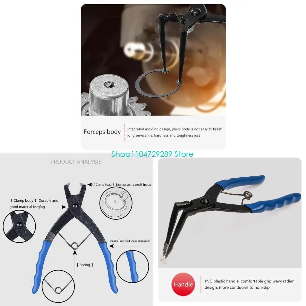 

D8KE Internal Ring Pliers Circlip Ring Pliers Internal Ring Remover for Car