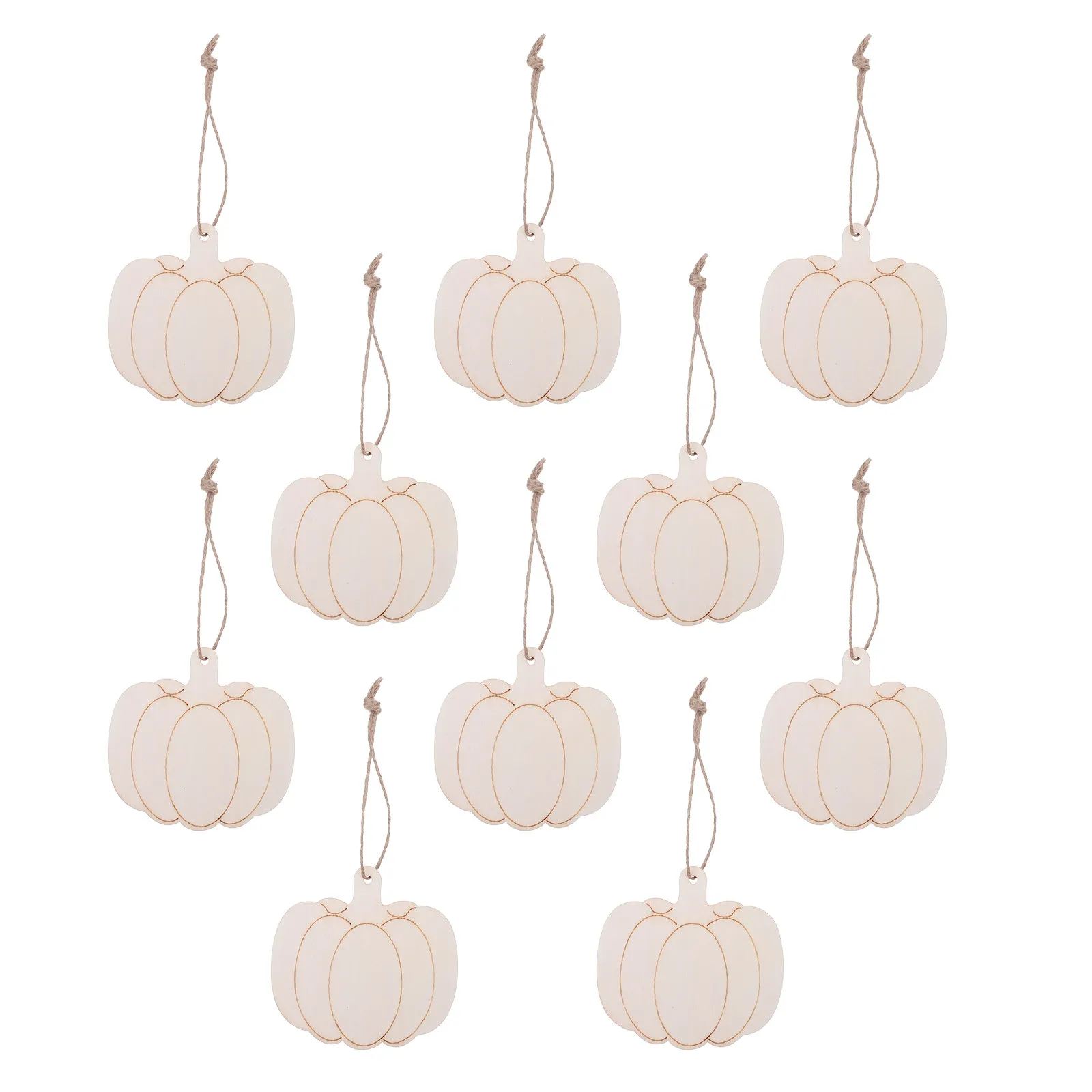30Pcs Halloween Wood Pumpkin Cutouts Smooth Blank DIY Painting Plaques for Indoor Outdoor Fall Crafts Pumpkin Decoration