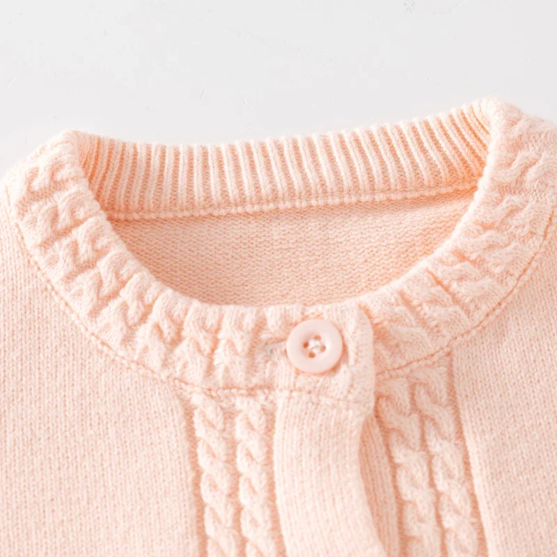 Children's Cardigan Sweaters Clothing for Girls Cotton Dot Pattern Bow Kids Knit Solid Long Sleeve Fashion Spring Autumn Coat