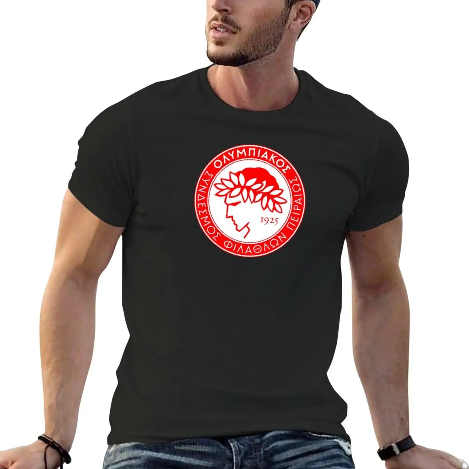 New olympiacos T-Shirt man clothes animal print shirt for boys anime boys animal print shirt t shirts men