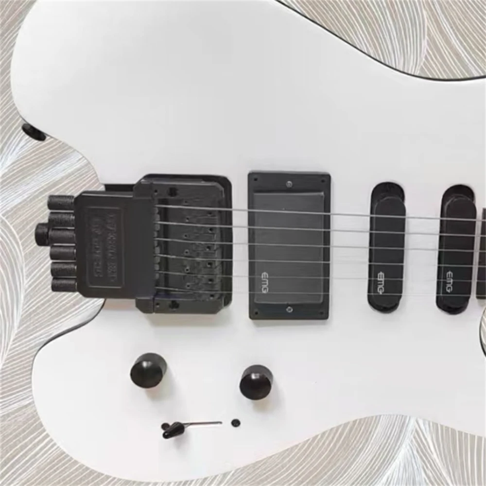 

Best-selling headless electric guitar, white 6-string, rosewood body, SSH pickups, black hardware