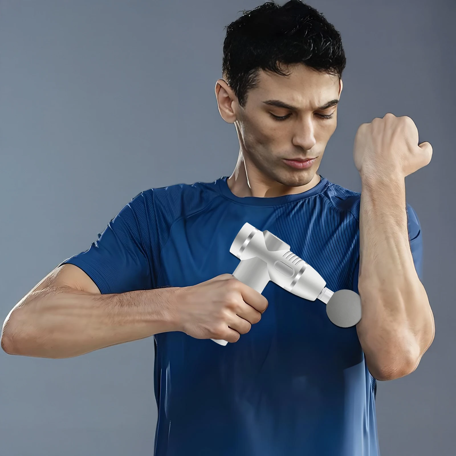 

Ручной мини-умный массажер, литиевая аккумуляторная батарея USB большой емкости, 12 видов сменной массажной головки