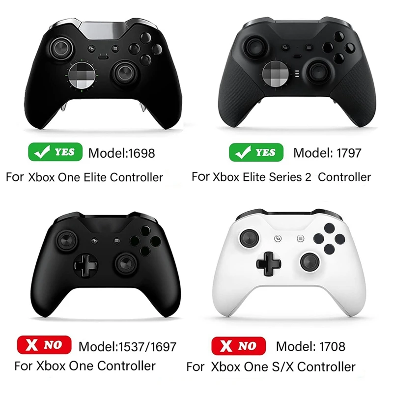 1つのエリートシリーズ用のワイヤレスコントローラーパドルキット、金属電気メッキパドル、4 in 1、1/2コントローラー