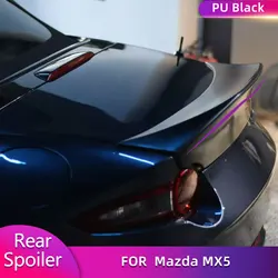 PU Black Rear Trunk Spoiler Wings for Mazda MX5 MX-5 Miata ND 2016-2022 Car Racing Rear Spoiler Boot Lid Wing Lip Body Kit
