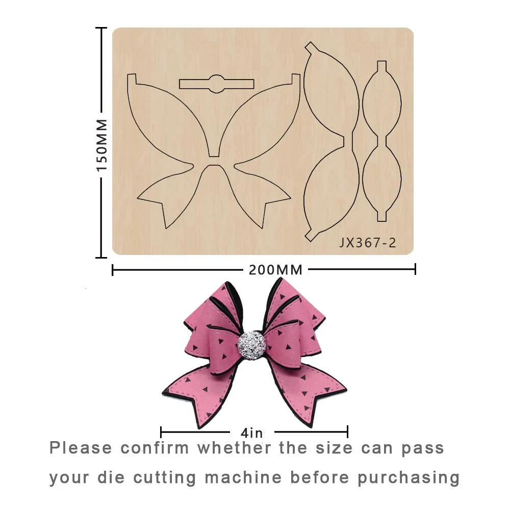 Bow Cutting Dies for DIY Handmade Wood Die Cuts, Decor Supplies Template, Suitable for Common Die-Cutting Machin