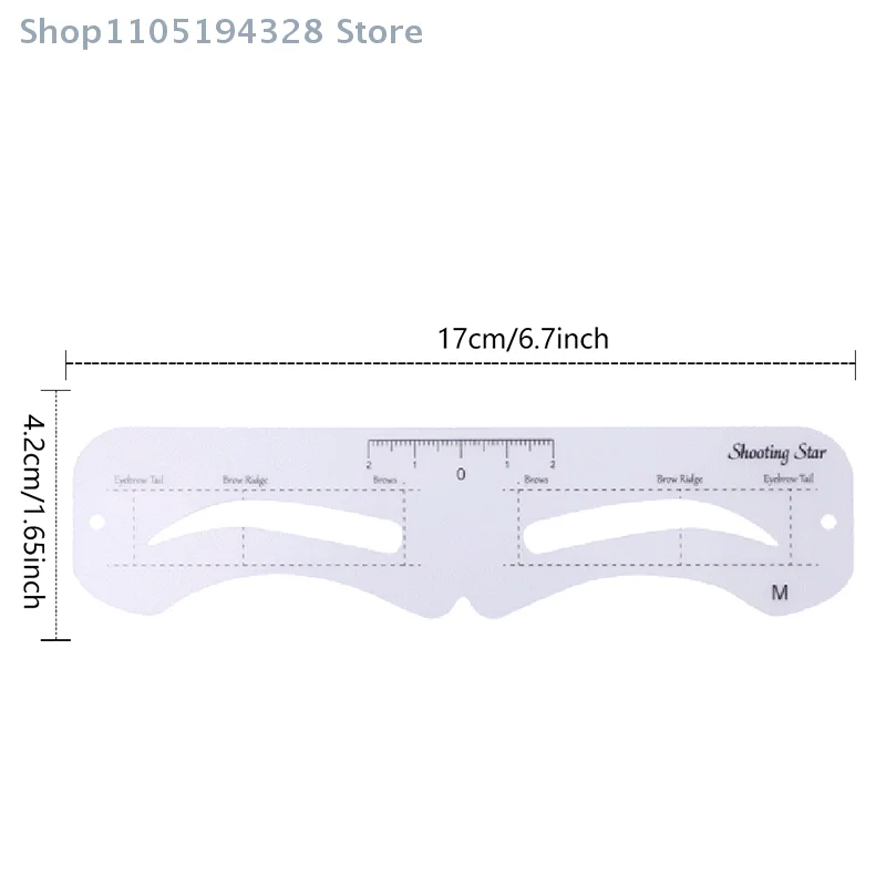 [MP] Stencil per sopracciglia fissabile a 6 stili Modello modellante per toelettatura Adesivi riutilizzabili Strumenti per trucco per timbro cosmetico per sopracciglia