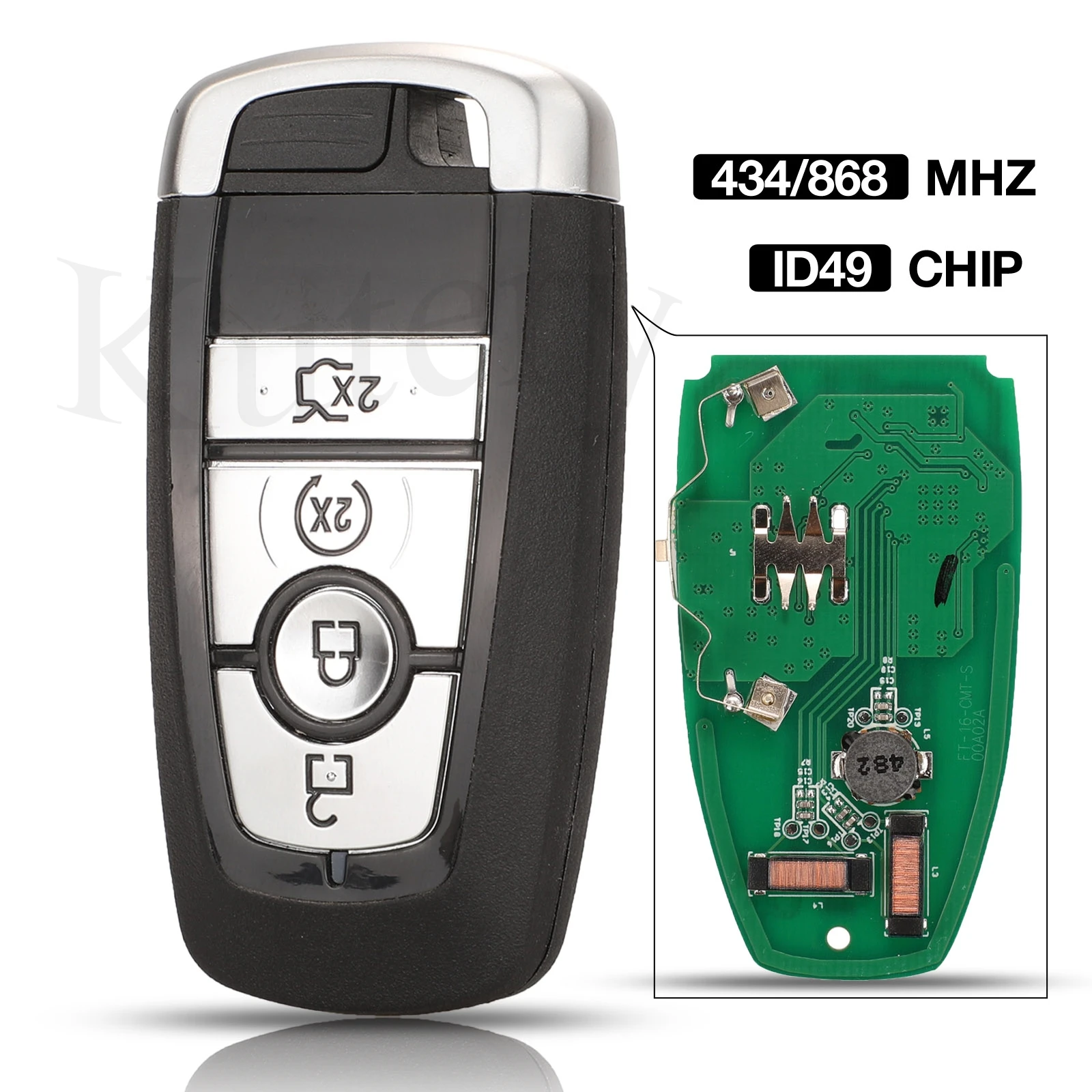 

jingyuqin OEM Smart Proxy Keyless Entry Remote 4BTN 433/868MHz fob Transmitter For Ford Mustang Edge Explorer FCC ID: M3N-A2C93