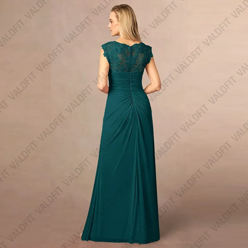 Customized Long Green Sheath Mother of the Bride Dresses V Neckline Wedding Party Dress vestidos de fiestas elegantes mujer boda