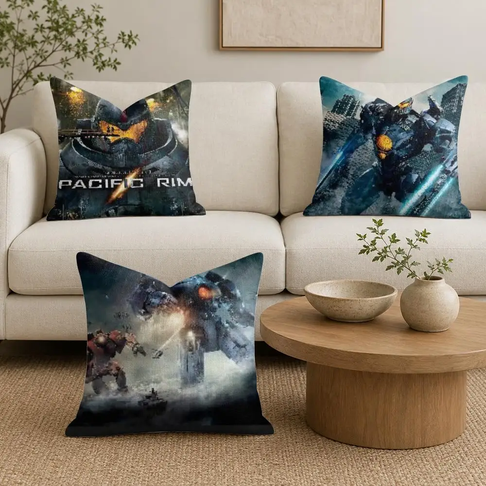 P-Pacific R-Rim Cushion Cover Plush Fabric Soft Double-Sided Printed Sofa Warm Winter Home Gift Pillow Cover