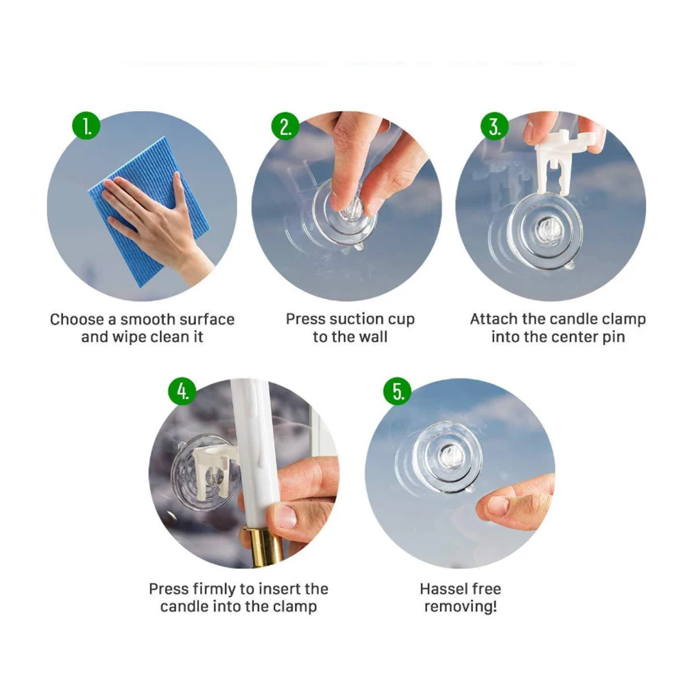 

8 Pcs Suction Cup Clip Sucker Adhesive Hooks Decorate Lights for LED Holder Electric