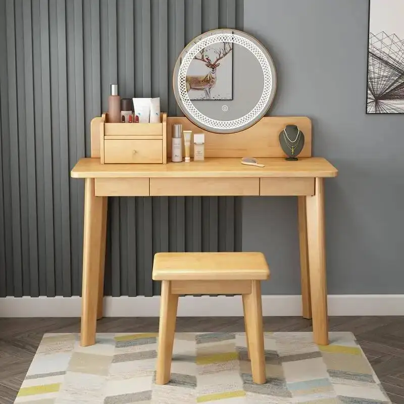 

Shelf Girl Dressing Table Makeup Kids Luxury Console Stool Dressing Table Garden Chep Beauty Modern Wood Penteadeira Furniture