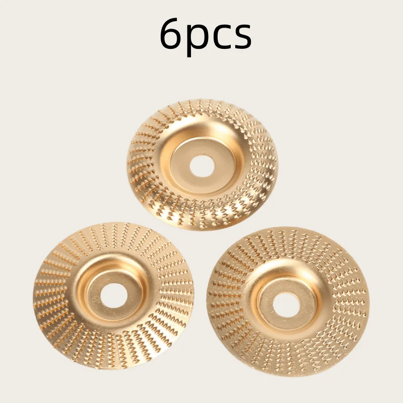 6pcs Wood Carving Disc Set, Wood Sanding Discs, Angle Grinder Sanding Polishing Discs, Wood Sanding Tools, Polishing Wheel Woodw