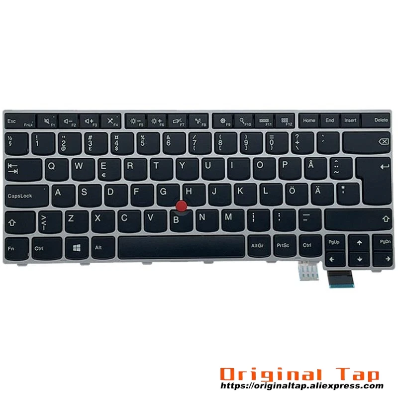 SE Swedish Finnish Keyboard for Lenovo Thinkpad 13 Gen 1 T460s 01AV026 01AV066